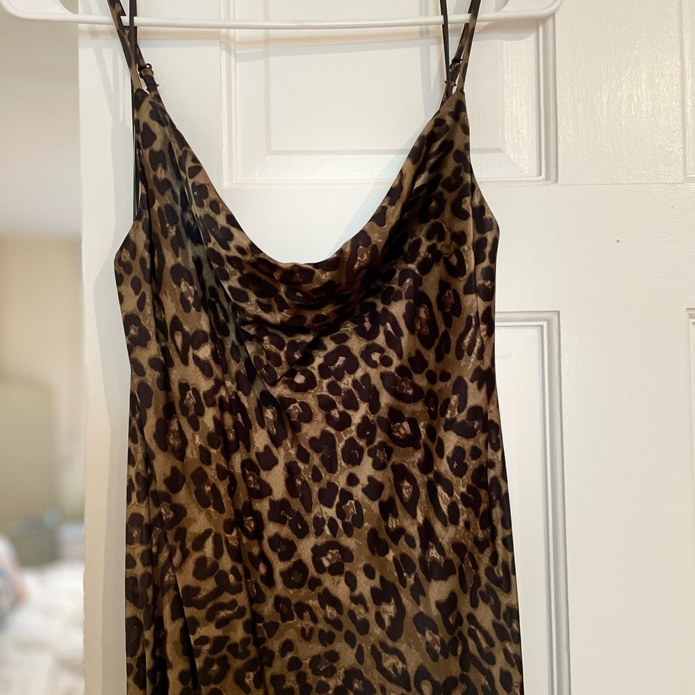 Zara Leopard Slip Dress, size 8
